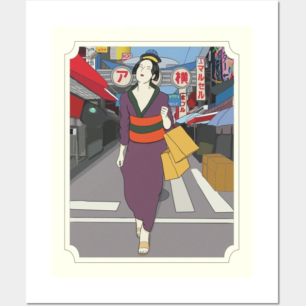 Ameyoko Geisha Wall Art by The Graphicallist